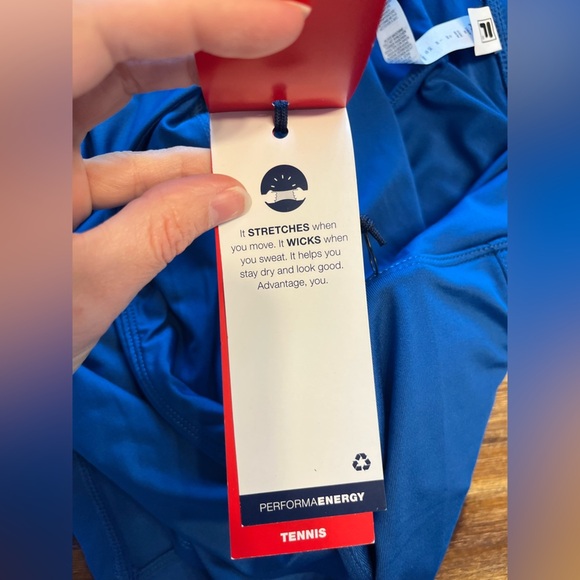 FILA PerformaEnergy tennis A-Line skort blue NEW sweat wicking stretchy medium - Picture 8 of 11